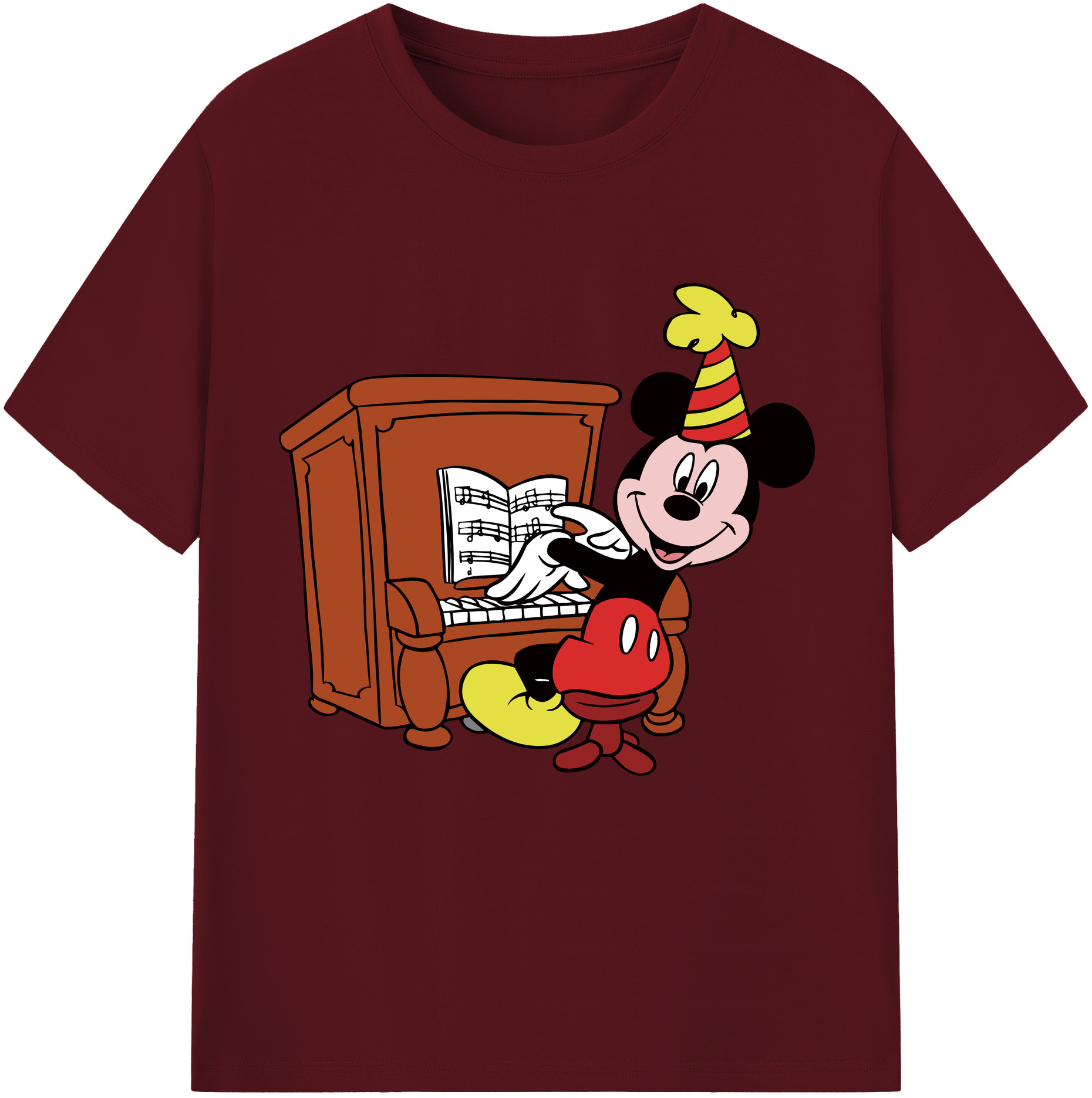 （画像用） ミッキーマウス Mickey Mouse 綿100％半袖Tシャツ（フロントプリント）